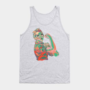 Rosie the Riveter in 40s Colors Tank Top